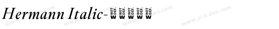 Hermann Italic字体转换
